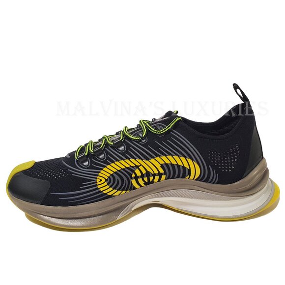 GUCCI SNEAKERS RUN RUBBER TRIMMED MESH SHOES w GG LOGO sz 11 11.5 - Picture 10 of 16